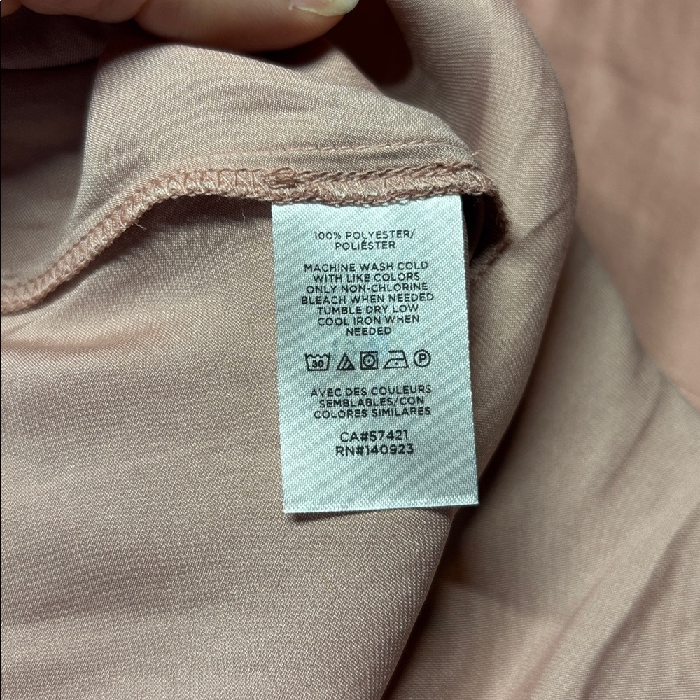 LOFT Mauve Blouse with Gold Buttons - Picture 7 of 9